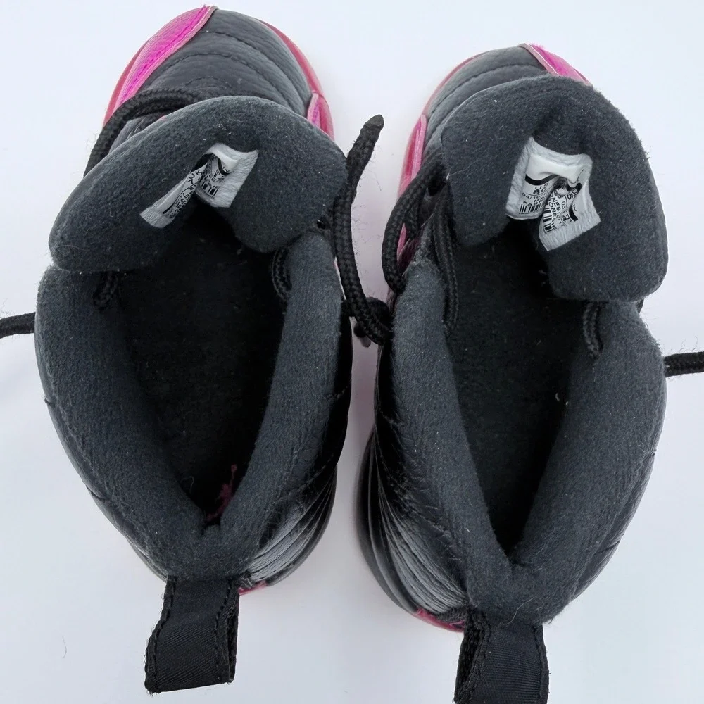 Jordan 12 Retro Deadly Pink Black Toddler Sneakers 819666-026 Size 8C